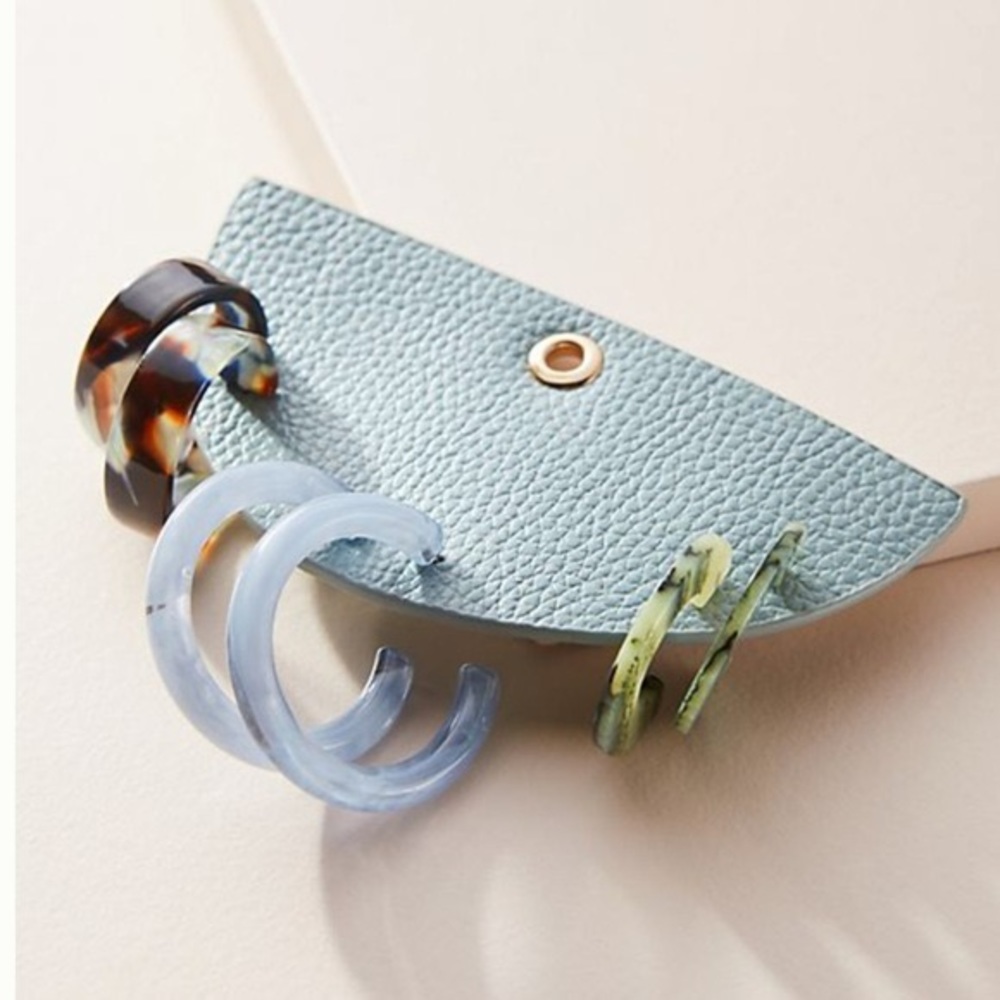 Anthropologie Cindy Resin Hoop Earrings New Set 3